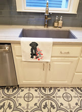 Load image into Gallery viewer, Doodle Black and White #1 so Loved White Kitchen Towel Set of 2