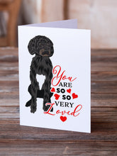Load image into Gallery viewer, Doodle Black and White #2 so Loved Greeting Cards -  Blank Note Cards – 8-Pack of Artist-Designed Cards with Envelopes