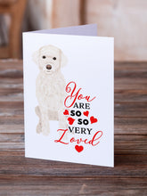 Load image into Gallery viewer, Doodle Cream #2 so Loved Greeting Cards -  Blank Note Cards – 8-Pack of Artist-Designed Cards with Envelopes