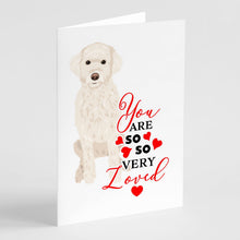 Load image into Gallery viewer, Doodle Cream #2 so Loved Greeting Cards -  Blank Note Cards – 8-Pack of Artist-Designed Cards with Envelopes