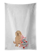 Load image into Gallery viewer, Doodle Fawn #1 so Loved White Kitchen Towel Set of 2