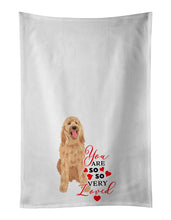 Load image into Gallery viewer, Doodle Fawn #3 so Loved White Kitchen Towel Set of 2