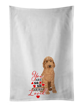Load image into Gallery viewer, Doodle Liver #1 so Loved White Kitchen Towel Set of 2