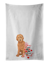 Load image into Gallery viewer, Doodle Liver #2 so Loved White Kitchen Towel Set of 2