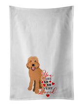 Load image into Gallery viewer, Doodle Liver #4 so Loved White Kitchen Towel Set of 2