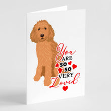 Load image into Gallery viewer, Doodle Red #1 so Loved Greeting Cards -  Blank Note Cards – 8-Pack of Artist-Designed Cards with Envelopes