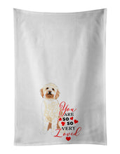 Load image into Gallery viewer, Doodle Red #2 so Loved White Kitchen Towel Set of 2