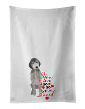 Load image into Gallery viewer, Doodle Silver #1 so Loved White Kitchen Towel Set of 2