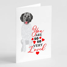 Load image into Gallery viewer, Doodle Silver #3 so Loved Greeting Cards -  Blank Note Cards – 8-Pack of Artist-Designed Cards with Envelopes