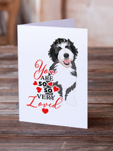 Load image into Gallery viewer, Doodle Silver and White #1 so Loved Greeting Cards -  Blank Note Cards – 8-Pack of Artist-Designed Cards with Envelopes