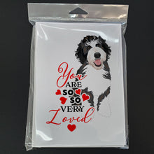 Load image into Gallery viewer, Doodle Silver and White #1 so Loved Greeting Cards -  Blank Note Cards – 8-Pack of Artist-Designed Cards with Envelopes