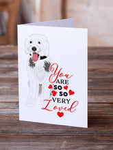 Load image into Gallery viewer, Doodle Silver and White #2 so Loved Greeting Cards -  Blank Note Cards – 8-Pack of Artist-Designed Cards with Envelopes