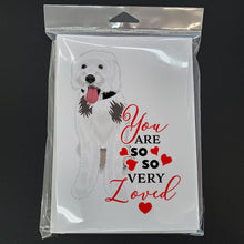 Load image into Gallery viewer, Doodle Silver and White #2 so Loved Greeting Cards -  Blank Note Cards – 8-Pack of Artist-Designed Cards with Envelopes