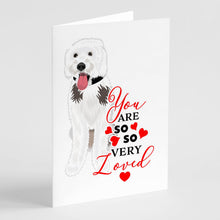 Load image into Gallery viewer, Doodle Silver and White #2 so Loved Greeting Cards -  Blank Note Cards – 8-Pack of Artist-Designed Cards with Envelopes