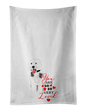 Load image into Gallery viewer, Doodle Silver and White #2 so Loved White Kitchen Towel Set of 2