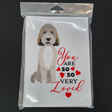 Load image into Gallery viewer, Doodle Tricolor #1 so Loved Greeting Cards -  Blank Note Cards – 8-Pack of Artist-Designed Cards with Envelopes