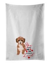 Load image into Gallery viewer, Doodle Tricolor #2 so Loved White Kitchen Towel Set of 2
