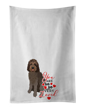Load image into Gallery viewer, Doodle Tricolor #3 so Loved White Kitchen Towel Set of 2