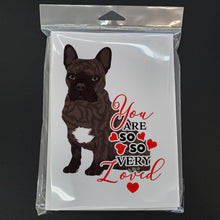 Load image into Gallery viewer, French Bulldog Brindle #1 so Loved Greeting Cards -  Blank Note Cards – 8-Pack of Artist-Designed Cards with Envelopes