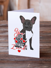 Load image into Gallery viewer, French Bulldog Brindle #2 so Loved Greeting Cards -  Blank Note Cards – 8-Pack of Artist-Designed Cards with Envelopes