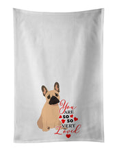 Load image into Gallery viewer, French Bulldog Fawn #1 so Loved White Kitchen Towel Set of 2
