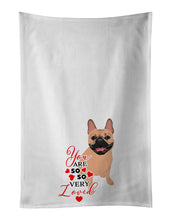 Load image into Gallery viewer, French Bulldog Fawn #2 so Loved White Kitchen Towel Set of 2