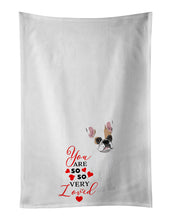 Load image into Gallery viewer, French Bulldog White #1 so Loved White Kitchen Towel Set of 2