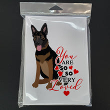 Load image into Gallery viewer, German Shepherd Bicolor so Loved Greeting Cards -  Blank Note Cards – 8-Pack of Artist-Designed Cards with Envelopes
