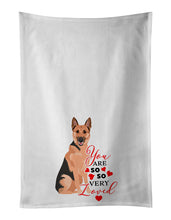 Load image into Gallery viewer, German Shepherd Black and Tan #1 so Loved White Kitchen Towel Set of 2