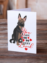 Load image into Gallery viewer, German Shepherd Puppy so Loved Greeting Cards -  Blank Note Cards – 8-Pack of Artist-Designed Cards with Envelopes