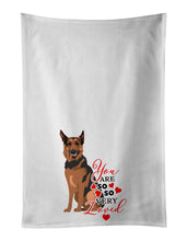 Load image into Gallery viewer, German Shepherd Red Sable so Loved White Kitchen Towel Set of 2