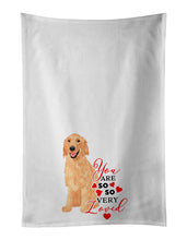 Load image into Gallery viewer, Golden Retriever Gold #1 so Loved White Kitchen Towel Set of 2