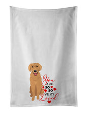 Load image into Gallery viewer, Golden Retriever Gold #2 so Loved White Kitchen Towel Set of 2