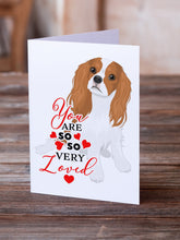 Load image into Gallery viewer, Cavalier King Charles Spaniel Blenheim #1 so Loved Greeting Cards -  Blank Note Cards – 8-Pack of Artist-Designed Cards with Envelopes
