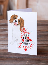 Load image into Gallery viewer, Cavalier King Charles Spaniel Blenheim #2 so Loved Greeting Cards -  Blank Note Cards – 8-Pack of Artist-Designed Cards with Envelopes