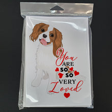 Load image into Gallery viewer, Cavalier King Charles Spaniel Blenheim #2 so Loved Greeting Cards -  Blank Note Cards – 8-Pack of Artist-Designed Cards with Envelopes