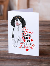 Load image into Gallery viewer, Cavalier King Charles Spaniel Tricolor #2 so Loved Greeting Cards -  Blank Note Cards – 8-Pack of Artist-Designed Cards with Envelopes