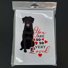 Load image into Gallery viewer, Labrador Retriever Black #1 so Loved Greeting Cards -  Blank Note Cards – 8-Pack of Artist-Designed Cards with Envelopes