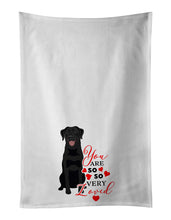 Load image into Gallery viewer, Labrador Retriever Black #1 so Loved White Kitchen Towel Set of 2