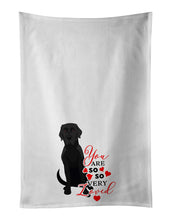 Load image into Gallery viewer, Labrador Retriever Black #2 so Loved White Kitchen Towel Set of 2