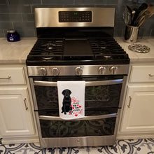 Load image into Gallery viewer, Labrador Retriever Black #3 so Loved White Kitchen Towel Set of 2