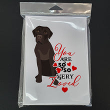 Load image into Gallery viewer, Labrador Retriever Chocolate #1 so Loved Greeting Cards -  Blank Note Cards – 8-Pack of Artist-Designed Cards with Envelopes
