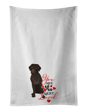 Load image into Gallery viewer, Labrador Retriever Chocolate #1 so Loved White Kitchen Towel Set of 2