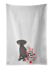 Load image into Gallery viewer, Labrador Retriever Gray Puppy so Loved White Kitchen Towel Set of 2