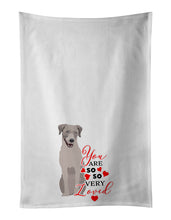 Load image into Gallery viewer, Labrador Retriever Gray so Loved White Kitchen Towel Set of 2