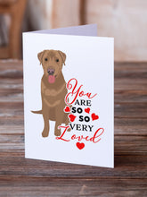 Load image into Gallery viewer, Labrador Retriever Red so Loved Greeting Cards -  Blank Note Cards – 8-Pack of Artist-Designed Cards with Envelopes