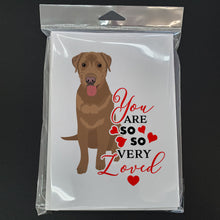 Load image into Gallery viewer, Labrador Retriever Red so Loved Greeting Cards -  Blank Note Cards – 8-Pack of Artist-Designed Cards with Envelopes
