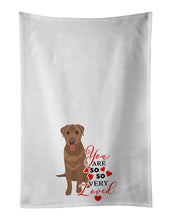 Load image into Gallery viewer, Labrador Retriever Red so Loved White Kitchen Towel Set of 2