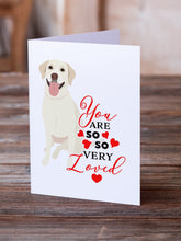 Load image into Gallery viewer, Labrador Retriever Yellow #1 so Loved Greeting Cards -  Blank Note Cards – 8-Pack of Artist-Designed Cards with Envelopes