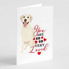 Load image into Gallery viewer, Labrador Retriever Yellow #1 so Loved Greeting Cards -  Blank Note Cards – 8-Pack of Artist-Designed Cards with Envelopes